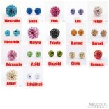 Shamballa gyöngy. Kristály gyöngy. 8mm. 30 szín!   10db.