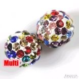 Shamballa gyöngy. Kristály gyöngy. 8mm. 30 szín!   10db.