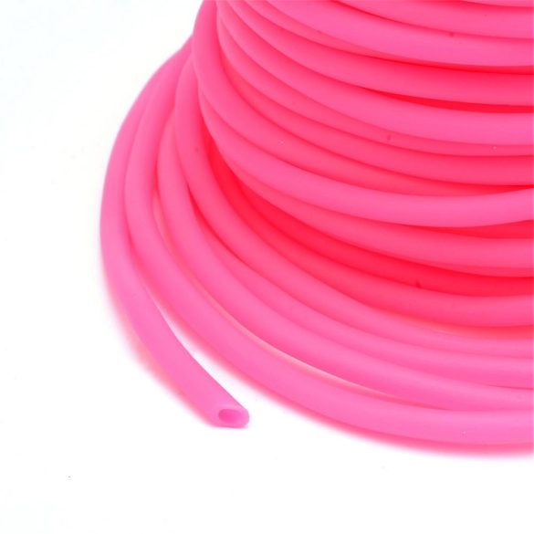 Üreges PVC zsinór. 2mm.  Pink. 50m/tekercs.