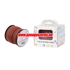 Velúr zsinór. 3x1.4mm. Nyereg barna. 90m/db.