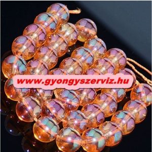Aura kvarc, aura kristály. Narancs. 8mm.