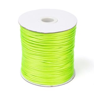 Leárazás! Leárazás! Viaszolt poliészter zsinór. 1.5mm. Neonzöld. 160m/db.