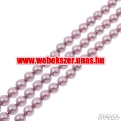 Shell pearl gyöngy. 10mm. Lila.  1 szál. (kb. 40cm)