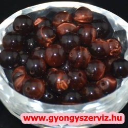 Piros tigrisszem ásványgyöngy. Macskaszem. 10mm.