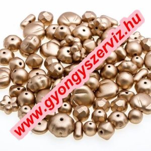 Cseh gyöngy. Óarany. Mix.  50g.