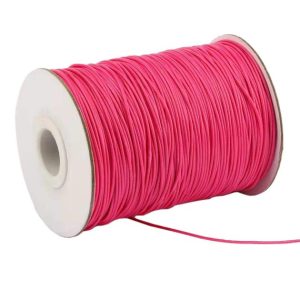 Leárazás! Viaszolt poliészter zsinór. 1mm. Neon pink. 160m/db.