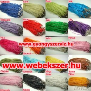 Organza nyaklánc. Nyaklánc alap. 4 szálas. 20 szín. Válassz színt! 10db/csomag.