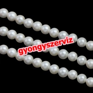 Leárazás! 100db. Üveggyöngy. Tekla gyöngy. Fehér. 6mm. 