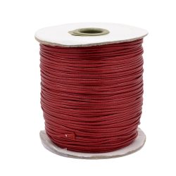   Leárazás! Viaszolt poliészter zsinór. 1.5mm. Sötétpiros. 160m/db.