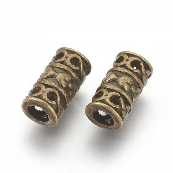 50db. Köztes fémgyöngy. Antik bronz szín. 12x6mm.