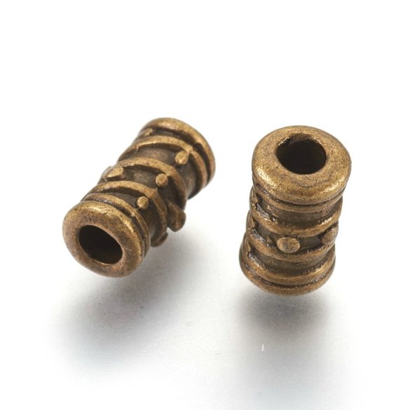 50db. Köztes fémgyöngy. 9x5.5mm. Antik bronz szín.