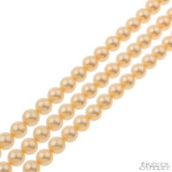 Shell pearl gyöngy. 10mm. Aranysárga.  1 szál. (kb. 40cm)