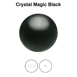 Preciosa gyöngy. 6mm. Magic black. 1 szál. (100db)