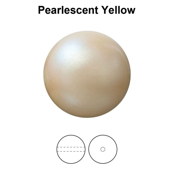 Preciosa gyöngy. 6mm. Pearlescent yellow. 1 szál (100db)
