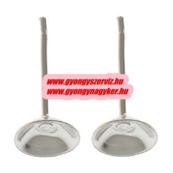 Fülbevaló alap. Platina szín. 5x13x11mm. 100db/csomag.
