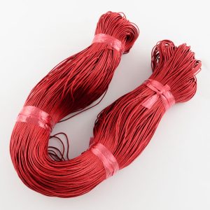 350m. Viaszolt pamut szál. 1mm. Sötétpiros.