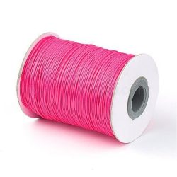   Leárazás! Viaszolt poliészter zsinór. 1mm. Világos pink. 160m/tekercs.