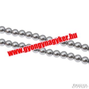 100db. Üveggyöngy. Tekla gyöngy. 10mm. Ezüst. 