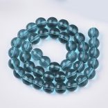 1 szál. Üveggyöngy. 8mm. Sötét türkizzöld.