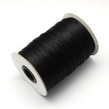  Viaszolt poliészter zsinór. 1.5mm. Fekete. 160m/db.