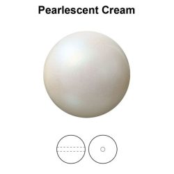 Preciosa gyöngy. 8mm. Pearlescent cream. 1 szál (50db)