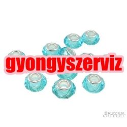   Pandora stílusú üveggyöngy. Csiszolt kristálygyöngy. 10 szín!  10 db/csomag.