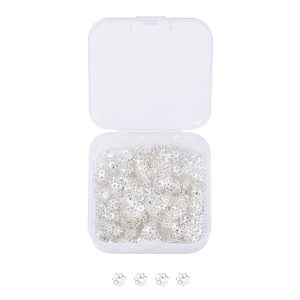 500db. Gyöngykupak. 6x1mm. Ezüst színben. Ajándék dobozban!