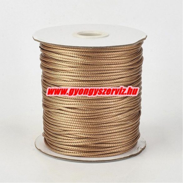 Viaszolt poliészter zsinór. 2mm. Óarany. 80m/db.
