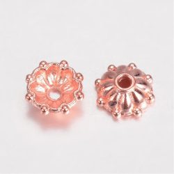 100db. Gyöngykupak. 8x3mm. Rózsaarany szín.