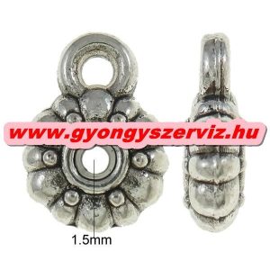 100db.  tartó, medál tartó, köztes fémgyöngy. 8x12x3mm.  
