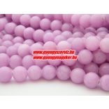 Jade ásványgyöngy. 10mm. Fukszia. 1 szál, kb. 40cm.