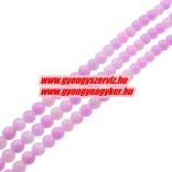 Jade ásványgyöngy. 10mm. Fukszia. 1 szál, kb. 40cm.