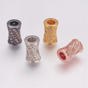 Kiárusítás! Cirkon köztes cső. 4 színben!