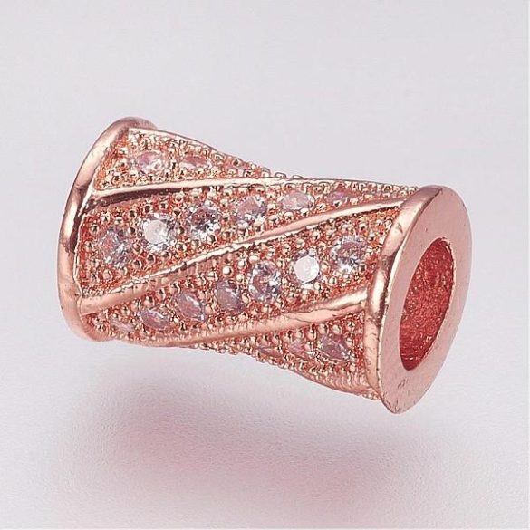 Kiárusítás! Cirkon köztes cső. 4 színben!