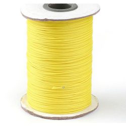   Leárazás! Viaszolt poliészter zsinór. 1mm. Neonsárga. 160m/db.