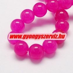 Jade ásványgyöngy. Pink. 8mm.  1 szál. (kb. 40cm)