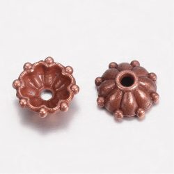 100db. Gyöngykupak. 8x3mm. Réz szín.