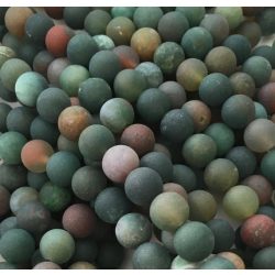 Matt india achát ásványgyöngy . 10mm.  1 szál (40cm).