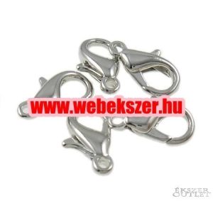 50db. Delfin zár. Ékszer kapocs. 7x12x3.5mm. Platina szín. 