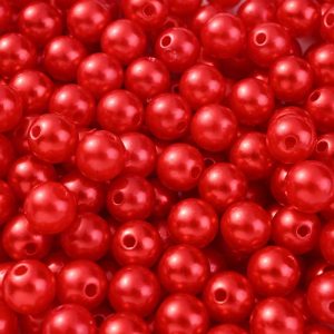 0.5 kg akril gyöngy. 8mm. piros.