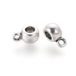 100db. Charm tartó, medál tartó. 9x6mm. Antik ezüst szín.