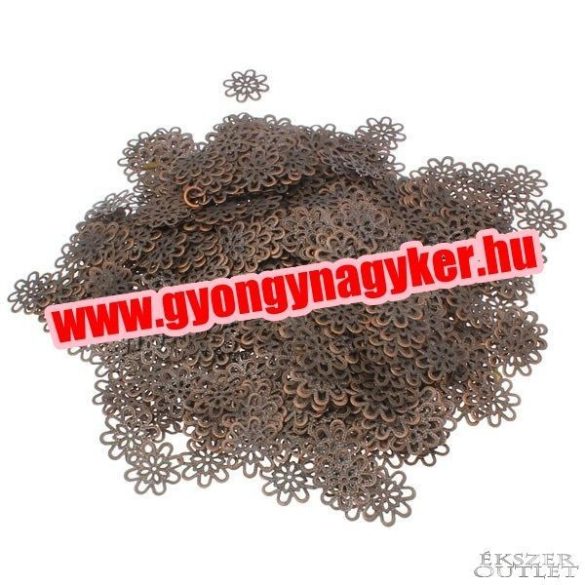 Gyöngykupak. Fém gyöngy. 18x1mm. Antik réz szín.   100db.