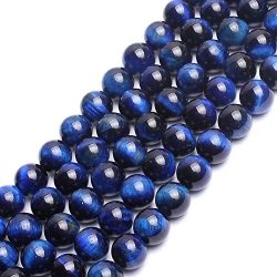Kék tigrisszem ásványgyöngy. 6mm. 1 szál.