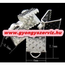  100db. Zsinór vég, szalag vég. 4 színben! 7.5x6mm. 