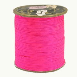   Leárazás! Poliészter zsinór. 0.8mm. Neon pink. 120m/tekercs.