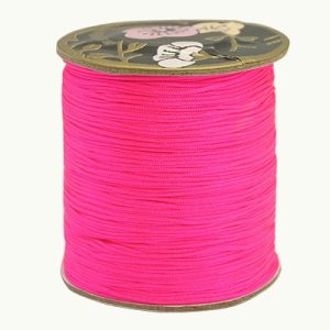 Leárazás! Poliészter zsinór. 0.8mm. Neon pink. 120m/tekercs.
