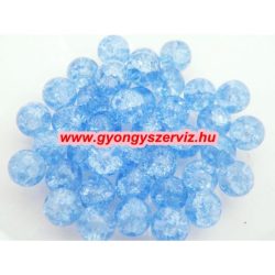   Cseh, roppantott üveggyöngy. 8mm. Világoskék.  50db/csomag.