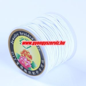 Gumizsinór, kalapgumi. 1mm. Fehér. 10m/db.