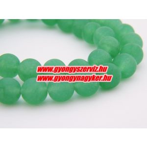Matt jade ásványgyöngy. 8mm. "Aventurin". 1 szál. (kb. 40cm)