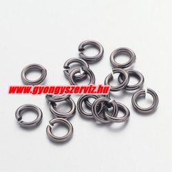 Nyitott szerelőkarika. 5x1mm. Fekete.  100db.